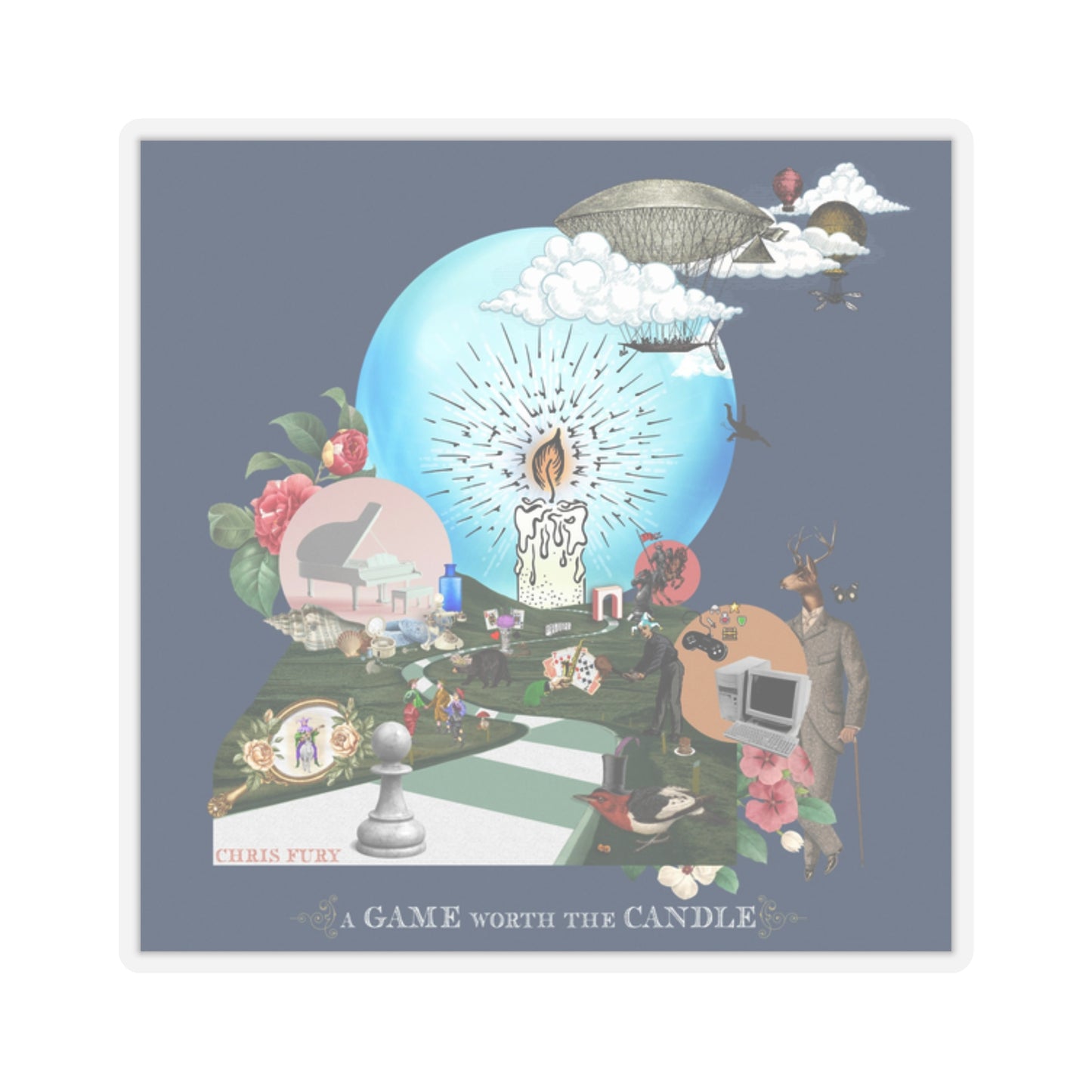 A Game Worth the Candle Album Art Vinyl Sticker